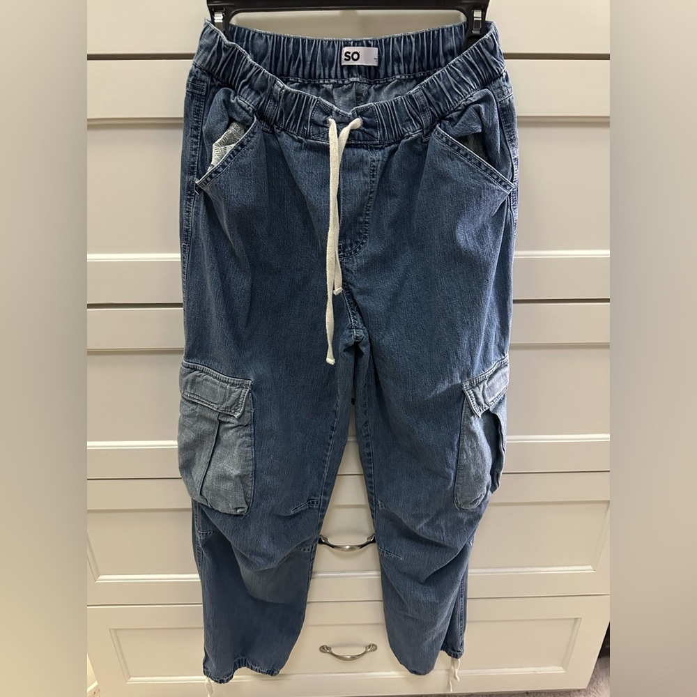 SO Denim Cargo Jogger Pants Size Junior M
